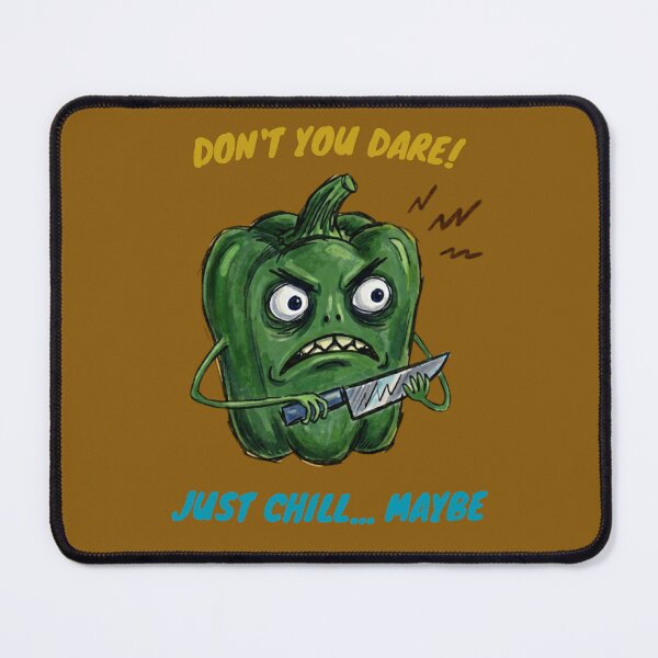 Item preview, Angry Green Bell Pepper With Knife Funny Cartoon designed and sold by PM.