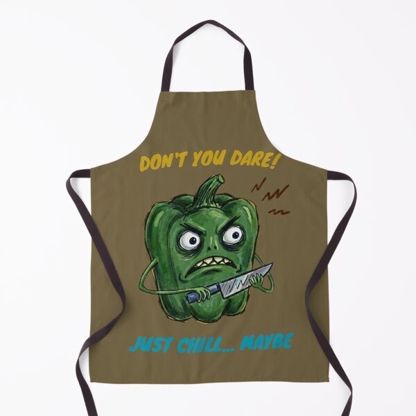 Item preview, Angry Green Bell Pepper With Knife Funny Cartoon designed and sold by PM.