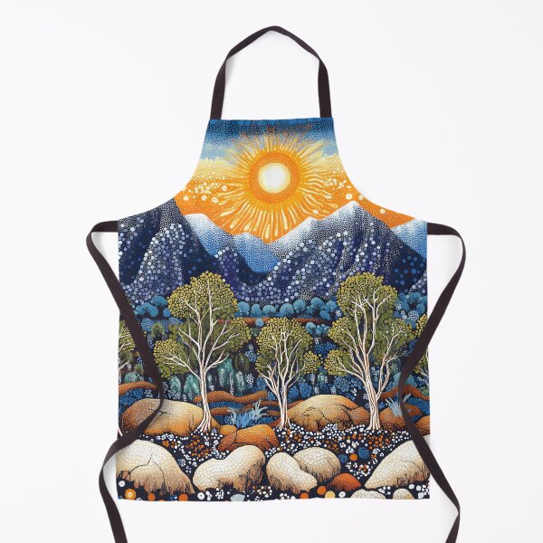 Item preview, Aboriginal Inspired Dot Art - Warrumbungle National Park Sunrise designed and sold by GrinGalore.