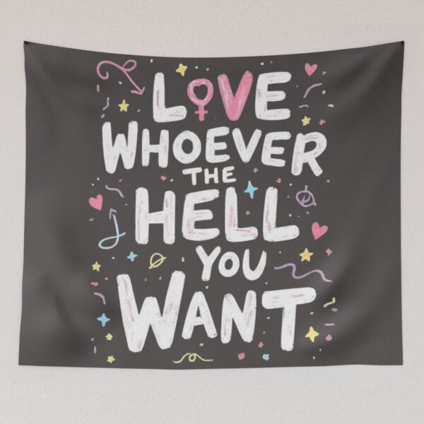 Item preview, Love Whoever The Hell You Want | LGBTQ+ Pride Quote | Funny Inclusive Love Design | Pride Gift designed and sold by The Sandy Design Store.