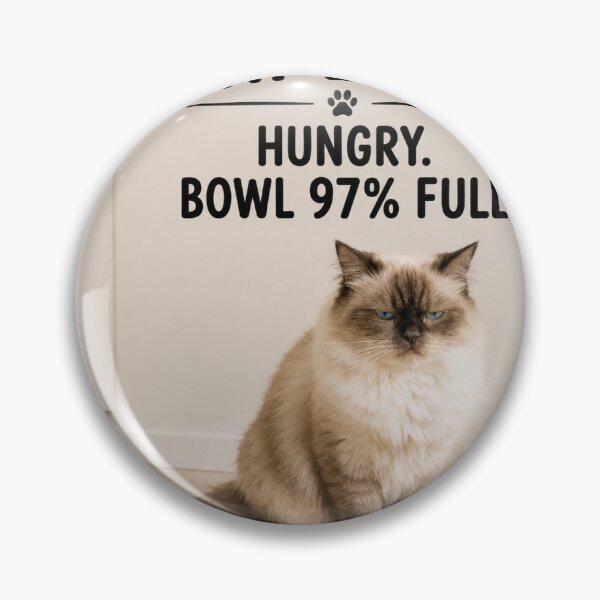 Item preview, Cat Logic Hungry Bowl 97 Percent Full designed and sold by LovelyCatGalaxy.