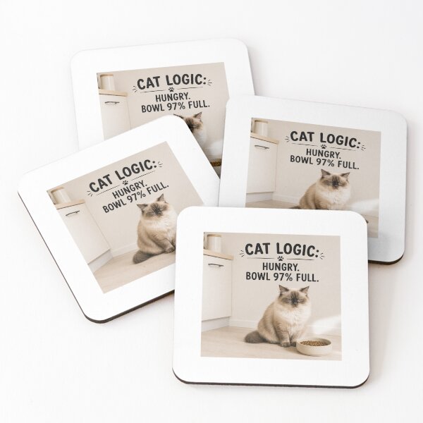 Item preview, Cat Logic Hungry Bowl 97 Percent Full designed and sold by LovelyCatGalaxy.