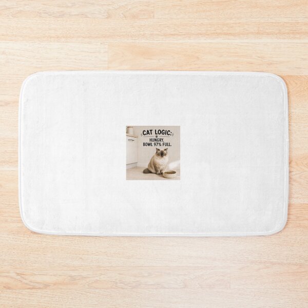 Item preview, Cat Logic Hungry Bowl 97 Percent Full designed and sold by LovelyCatGalaxy.