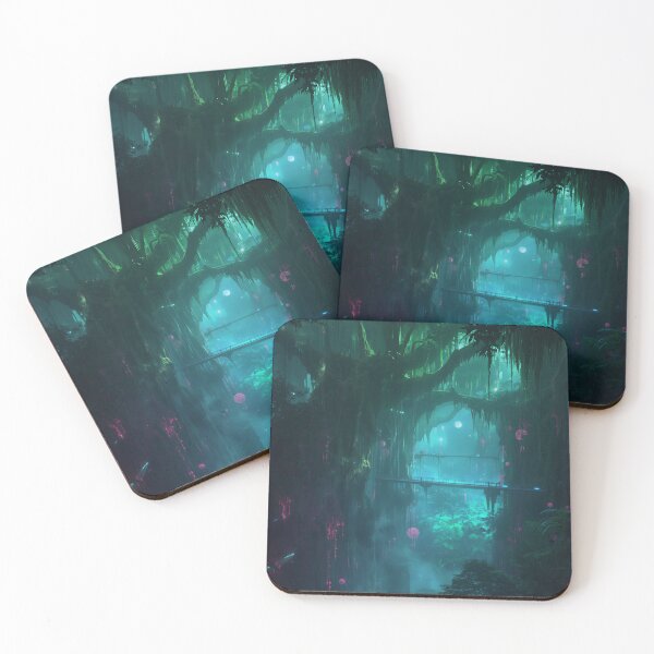Item preview, Astral Bioluminescent Jungle Fantasy Landscape designed and sold by Luminous Wilds.