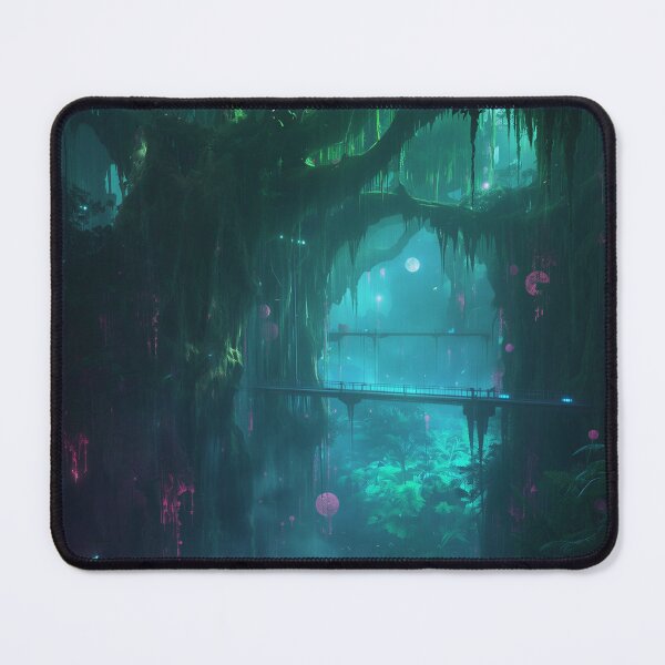 Item preview, Astral Bioluminescent Jungle Fantasy Landscape designed and sold by Luminous Wilds.