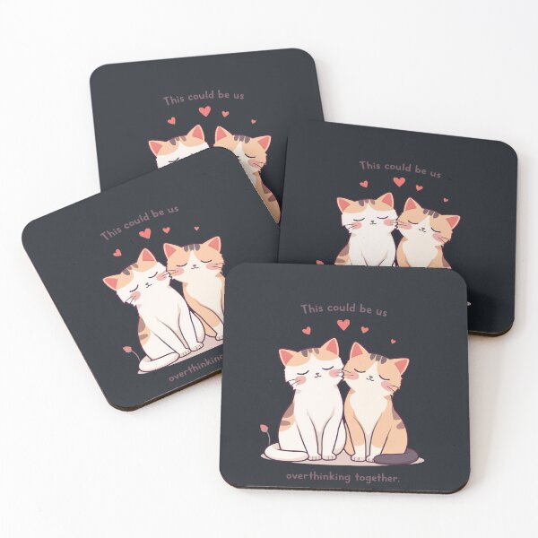 Item preview, This Could Be Us Overthinking Together Cats Illustration designed and sold by alvinavery.