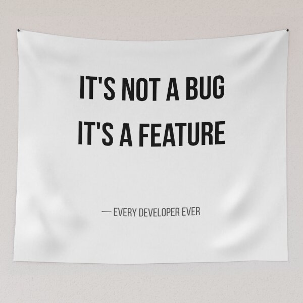 Item preview, It's Not A Bug It's A Feature Funny Developer Shirt Tags: designed and sold by CodeAndLaugh.