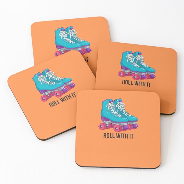 Item preview, 'Roll With It ' Retro Roller Skate Illustration designed and sold by ShaderShirts.