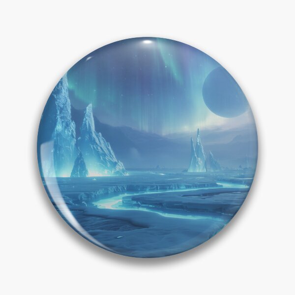 Item preview, Frozen Aurora Alien Fantasy Landscape designed and sold by Luminous Wilds.