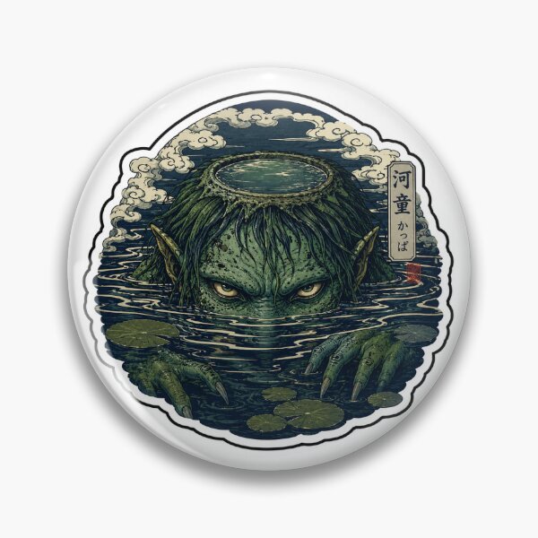 Item preview, Kappa Water Monster Sticker | Japanese Yokai River Spirit Art designed and sold by SeiMeets.