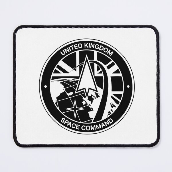 Item preview, United Kingdom Space Command Emblem (Black and White Version) designed and sold by CharlieDesings.