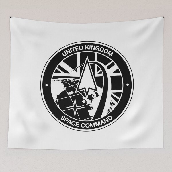 Item preview, United Kingdom Space Command Emblem (Black and White Version) designed and sold by CharlieDesings.