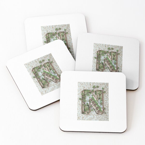 Item preview, Illuminated Letter N — Woodland Papercraft designed and sold by The Outlier Studio.