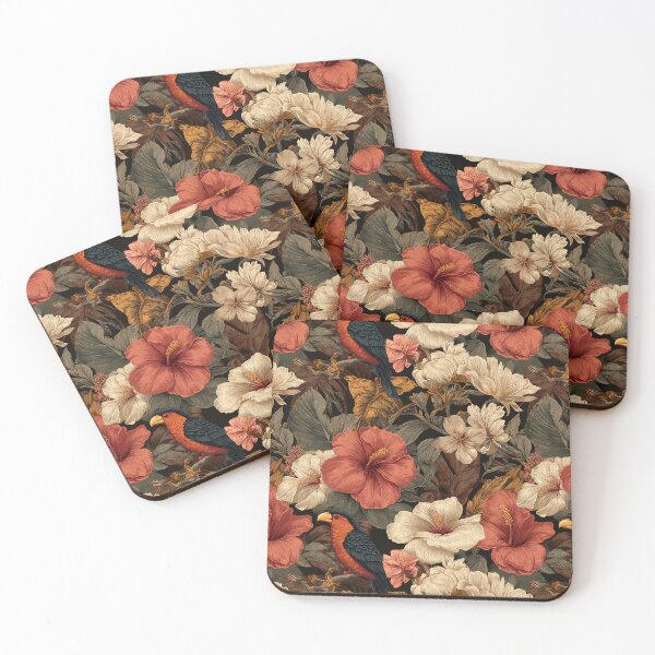 Item preview, Beautiful Tropical Flower Print  - Birth Flower Motif  - Retirement Gifts designed and sold by RoyalStarsPatts.