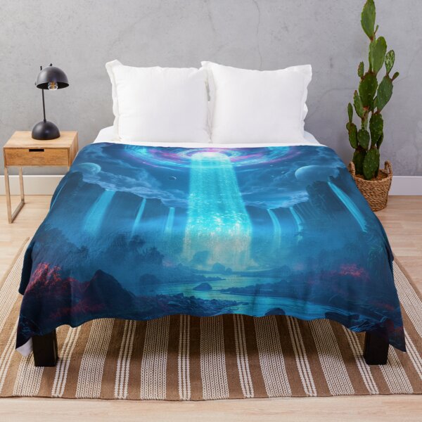 Item preview, Floating Waterfall Galaxy Sci-Fi Fantasy Landscape designed and sold by Luminous Wilds.