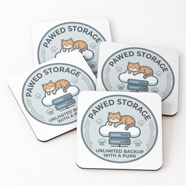 Item preview, Funny Cloud Engineer Gift Pawed Storage Unlimited Backup  With A Purr Cat DevOps Shirt Sysadmin Cat Gift designed and sold by Dev Mode.