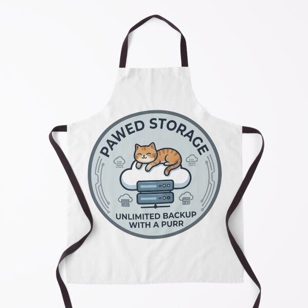 Item preview, Funny Cloud Engineer Gift Pawed Storage Unlimited Backup With A Purr Cat DevOps Shirt Sysadmin Cat Gift designed and sold by Dev Mode.