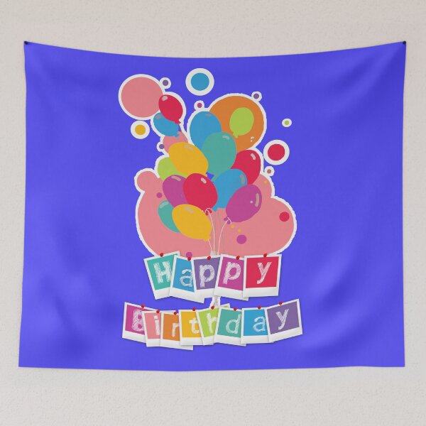 Item preview, Happy Birthday Joyful Celebration Party Art Print designed and sold by ArtsyExplorer.