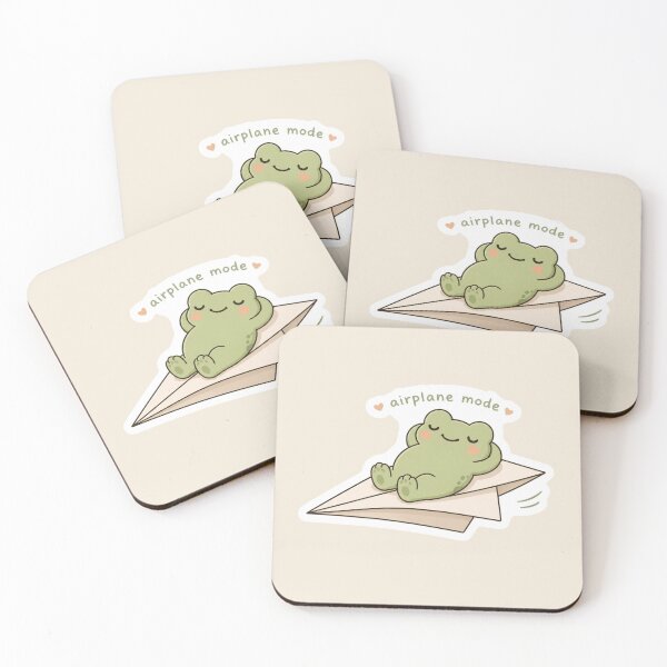 Item preview, Airplane Mode Frog Sticker | Cute Cozy Pastel Aesthetic designed and sold by Digital_products_0111.