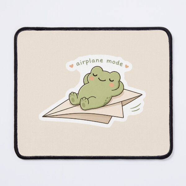 Item preview, Airplane Mode Frog Sticker | Cute Cozy Pastel Aesthetic designed and sold by Pransis_Diginer_26.