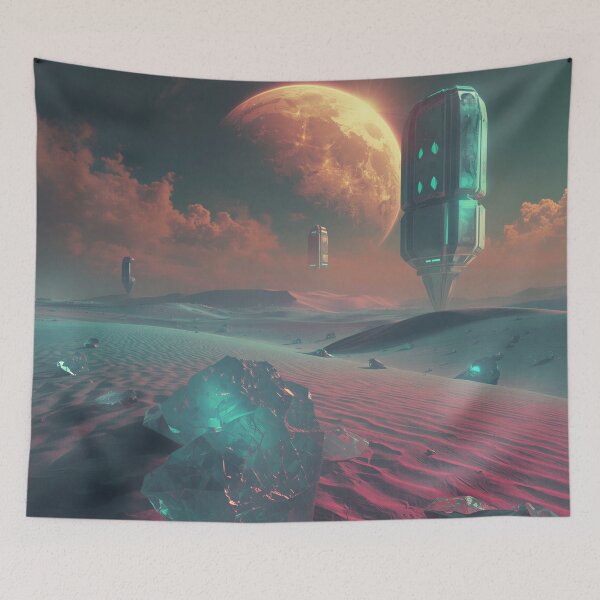 Item preview, Luminescent Alien Desert Fantasy Landscape designed and sold by Luminous Wilds.