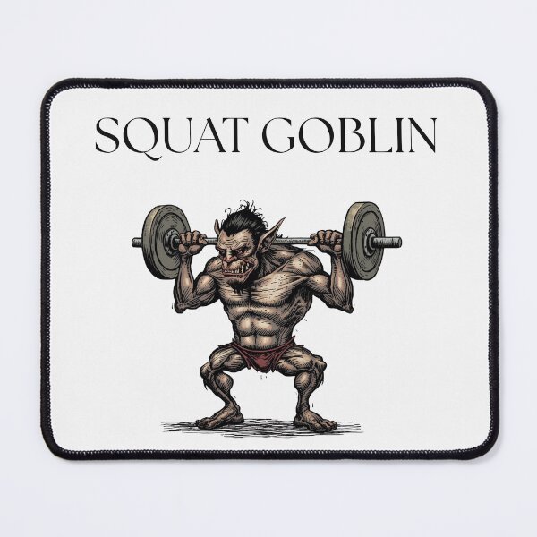 Item preview, Squat Goblin – Funny Gym Creature designed and sold by Sparkofart07.
