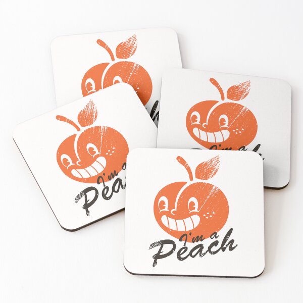 Item preview, I’m A Peach – Funny Retro Cartoon Fruit Character designed and sold by Helmina Groper.
