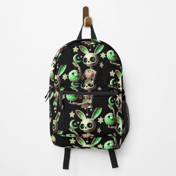Item preview, Gothic Tattoo Skeleton Bunny & Neon Sheep designed and sold by LujziWorld.