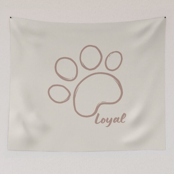 Item preview, Minimalist Loyal Dog Paw Print Fine Line Art Design designed and sold by ShaderShirts.