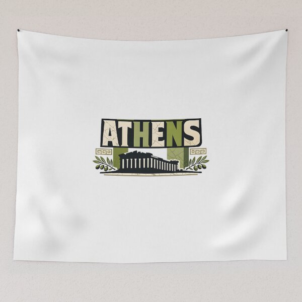 Item preview, Athens Retro Vintage Travel Shirt designed and sold by SJarts Creative Studio.