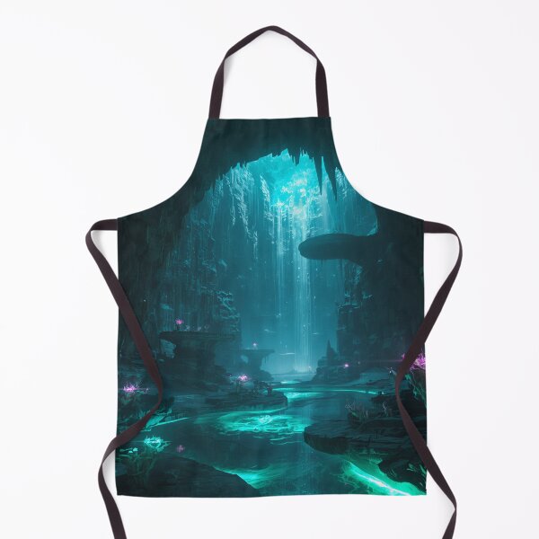 Item preview, Abyssal Bioluminescent Cavern Fantasy Landscape designed and sold by Luminous Wilds.