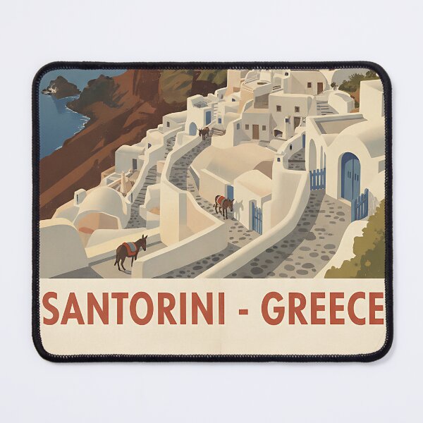 Item preview, Santorini Greece, Greek Island Vintage Travel Tourism designed and sold by TravelersGems.