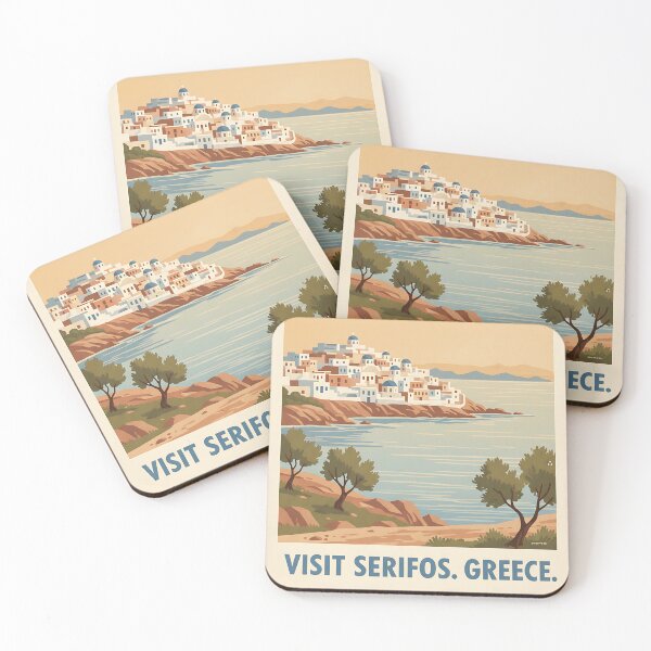 Item preview, Serifos Greece, Greek Island Vintage Travel Tourism designed and sold by TravelersGems.
