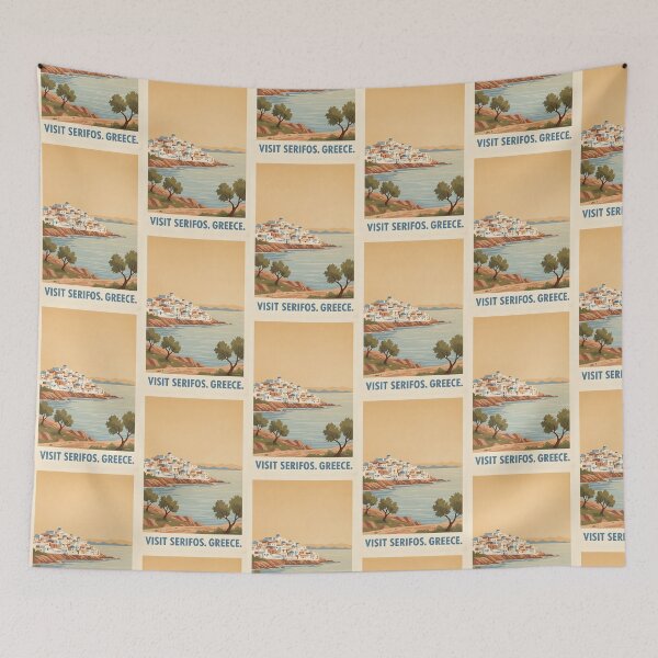 Item preview, Serifos Greece, Greek Island Vintage Travel Tourism designed and sold by TravelersGems.