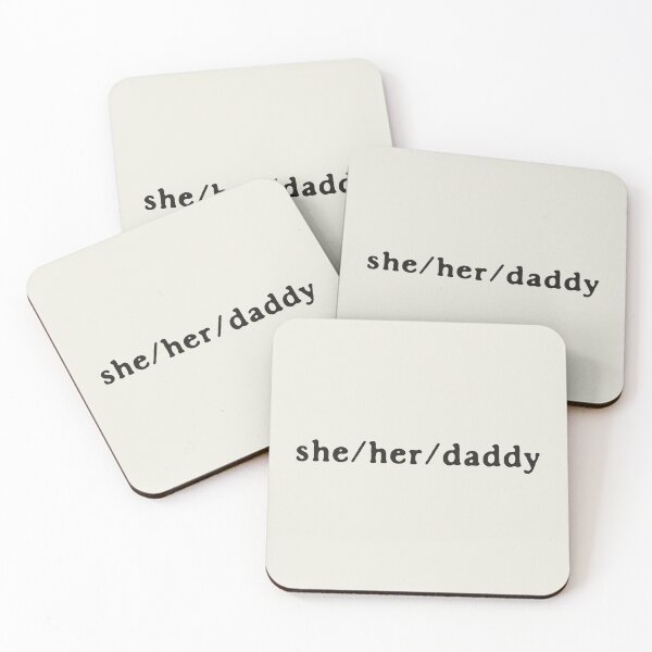Item preview, Funny Lesbian Joke She Her Daddy Pronouns (black) designed and sold by TackyTime.