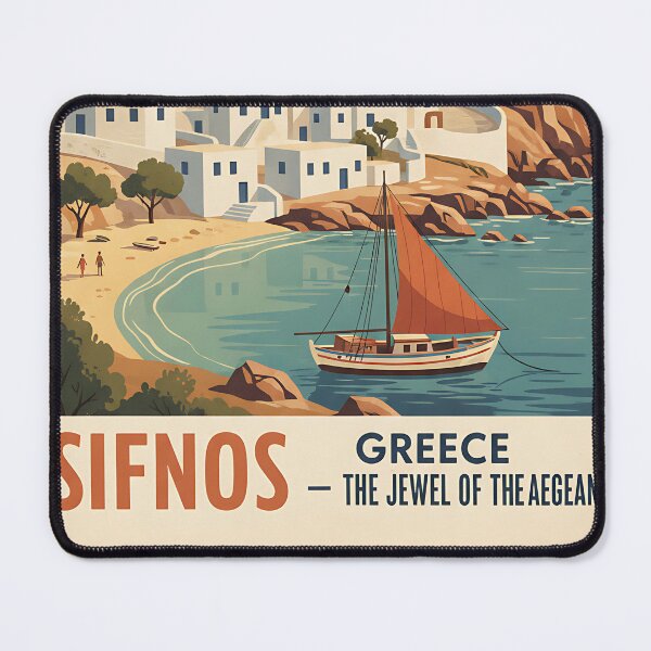 Item preview, Sifnos Greece, Greek Island Vintage Travel Tourism designed and sold by TravelersGems.