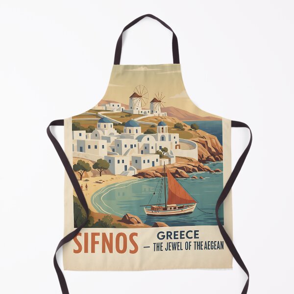 Item preview, Sifnos Greece, Greek Island Vintage Travel Tourism designed and sold by TravelersGems.