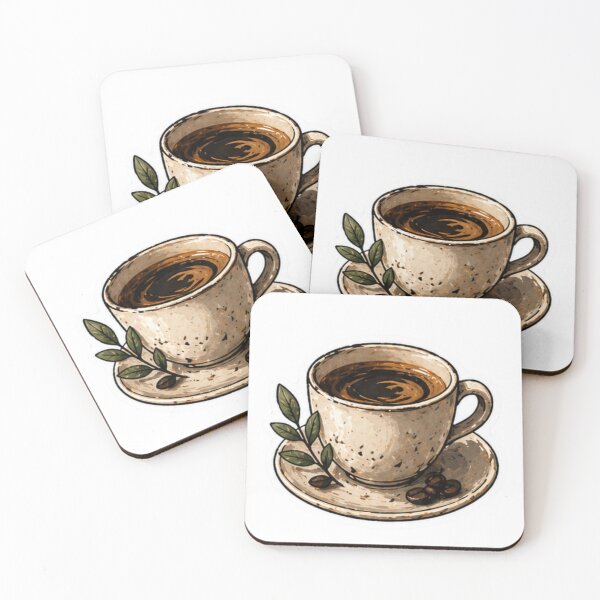Item preview, Rustic Ceramic Coffee Cup Sticker | Earthy Espresso Cafe Art designed and sold by WeirdSketcher.