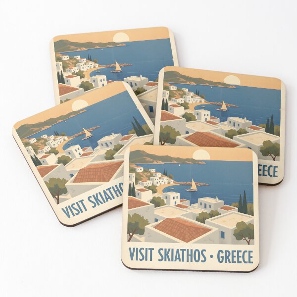 Item preview, Skiathos Greece, Greek Island Vintage Travel Tourism designed and sold by TravelersGems.