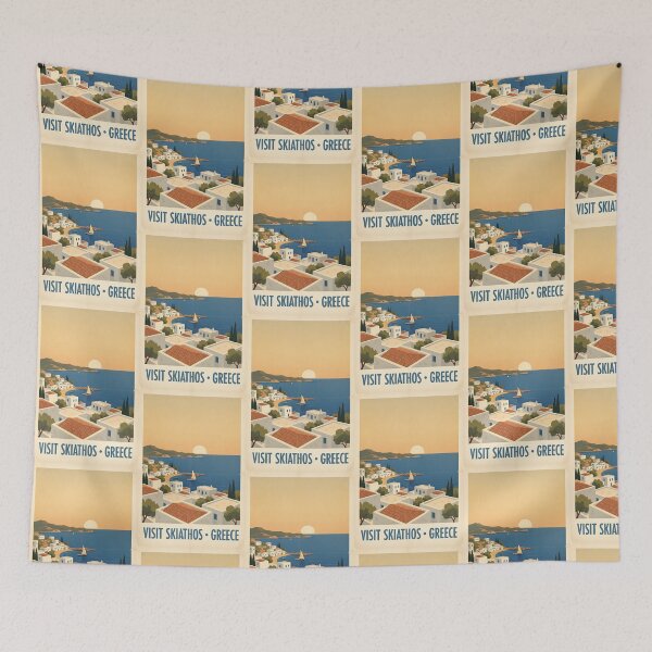 Item preview, Skiathos Greece, Greek Island Vintage Travel Tourism designed and sold by TravelersGems.