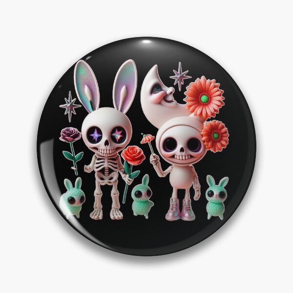 Item preview, Starry Eyed Skeletons & Pastel Creepy Bunnies designed and sold by LujziWorld.