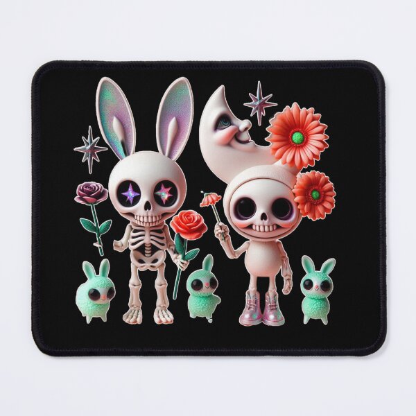 Item preview, Starry Eyed Skeletons & Pastel Creepy Bunnies designed and sold by LujziWorld.