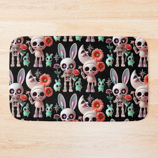 Item preview, Starry Eyed Skeletons & Pastel Creepy Bunnies designed and sold by LujziWorld.
