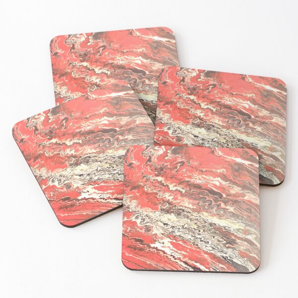 Item preview, Magma - Arte fluido en rojo intenso y negro designed and sold by Verdiami.