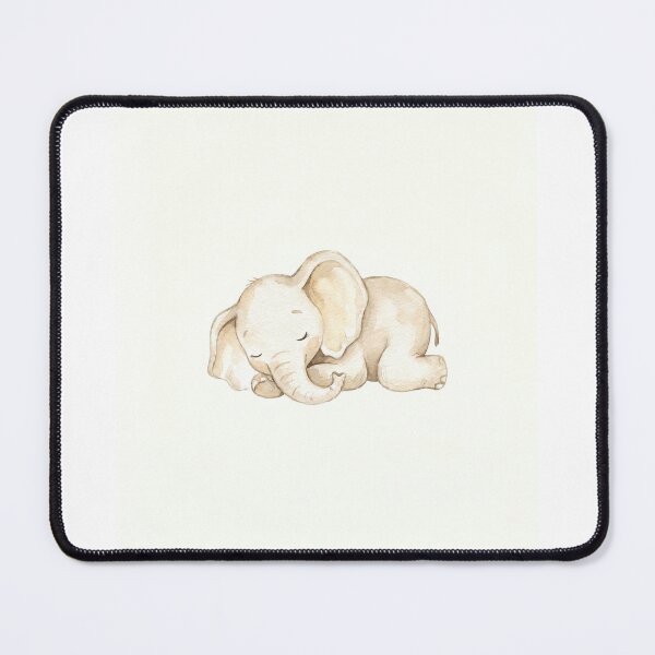 Item preview, Cute Sleeping Baby Elephant Watercolor Illustration designed and sold by drhett09.