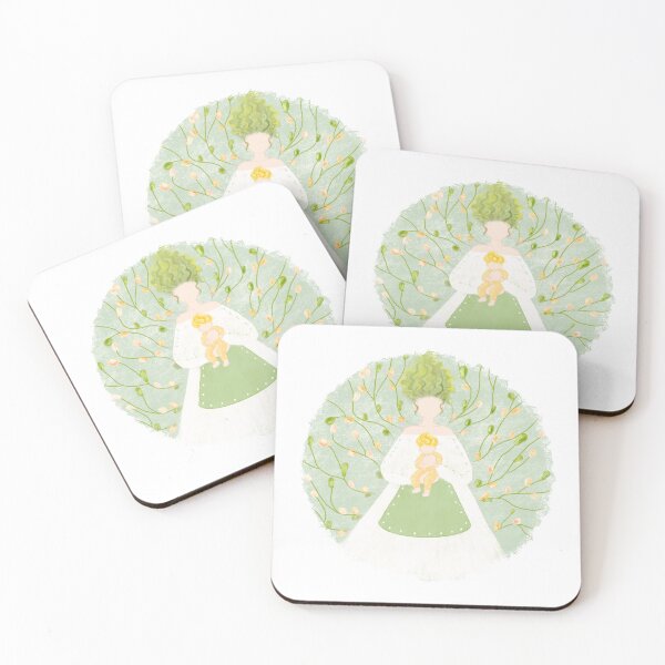 Item preview, Mother nature and baby, whimsical illustration designed and sold by natinart.