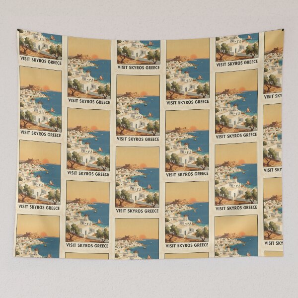 Item preview, Skyros Greece, Greek Island Vintage Travel Tourism designed and sold by TravelersGems.