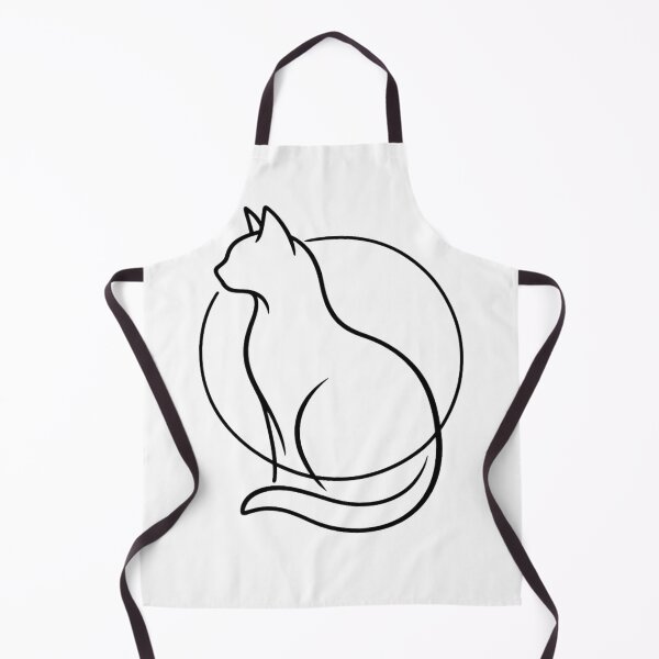 Item preview, Minimalist Geometric Cat One Line Art Silhouette designed and sold by tineldesign.