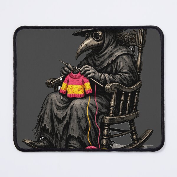 Item preview, Plague Doctor Knitting Gothic Dark Crafter Humor designed and sold by Retro Mood Co.
