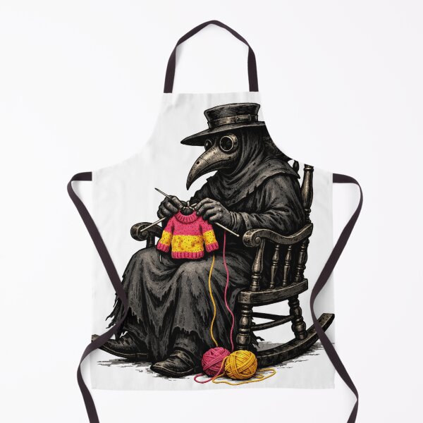 Item preview, Plague Doctor Knitting Gothic Dark Crafter Humor designed and sold by Retro Mood Co.